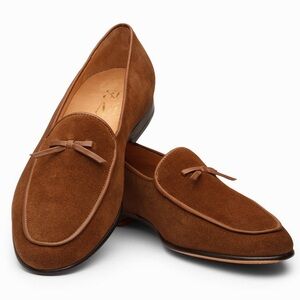 3DM LIFESTYLE Brown Suede Belgian Loafers